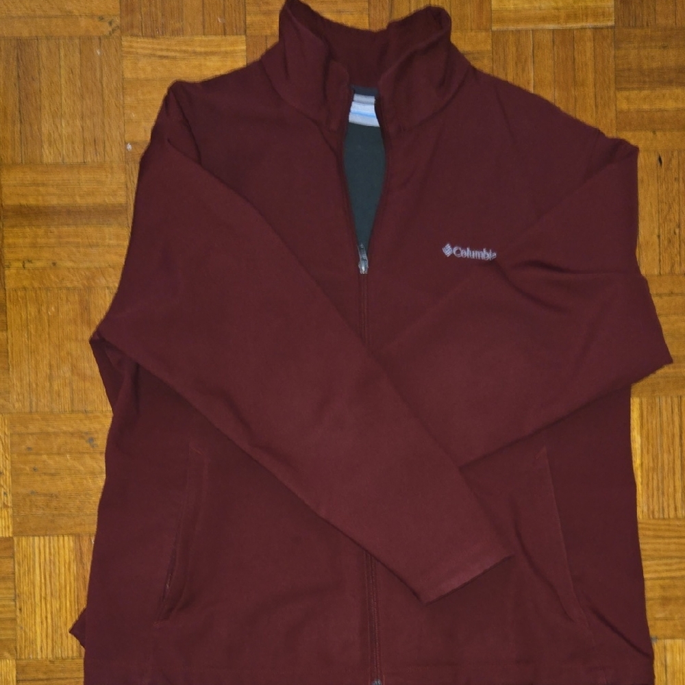 Women's Columbia 3x Burgundy Zip-Up Jacket